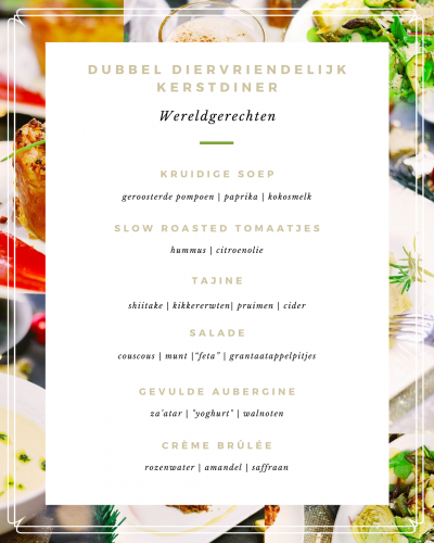 Wereldgerechten menu.